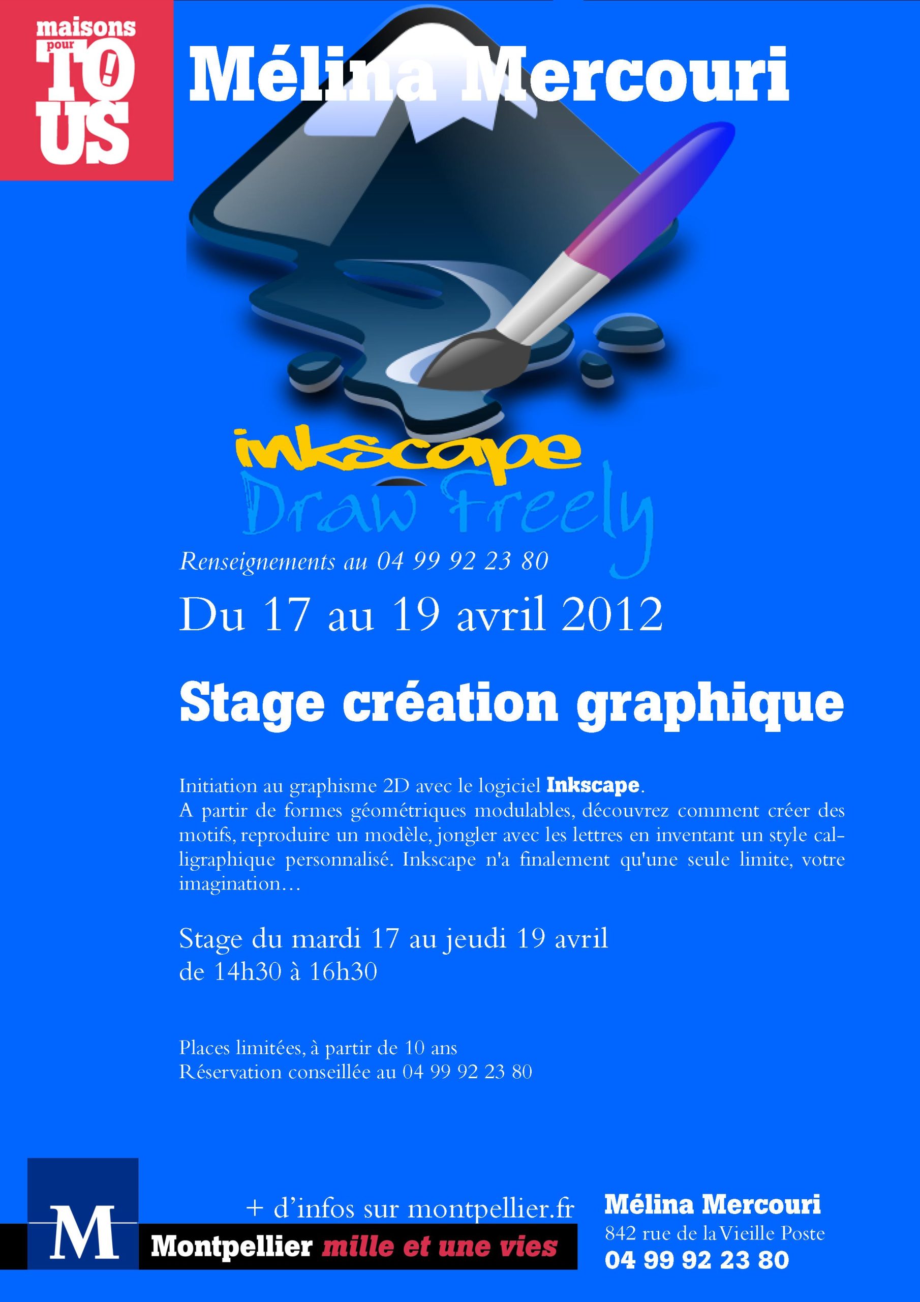 Stage d&rsquo;initiation au Logiciel Libre Inkscape – Avril 2012