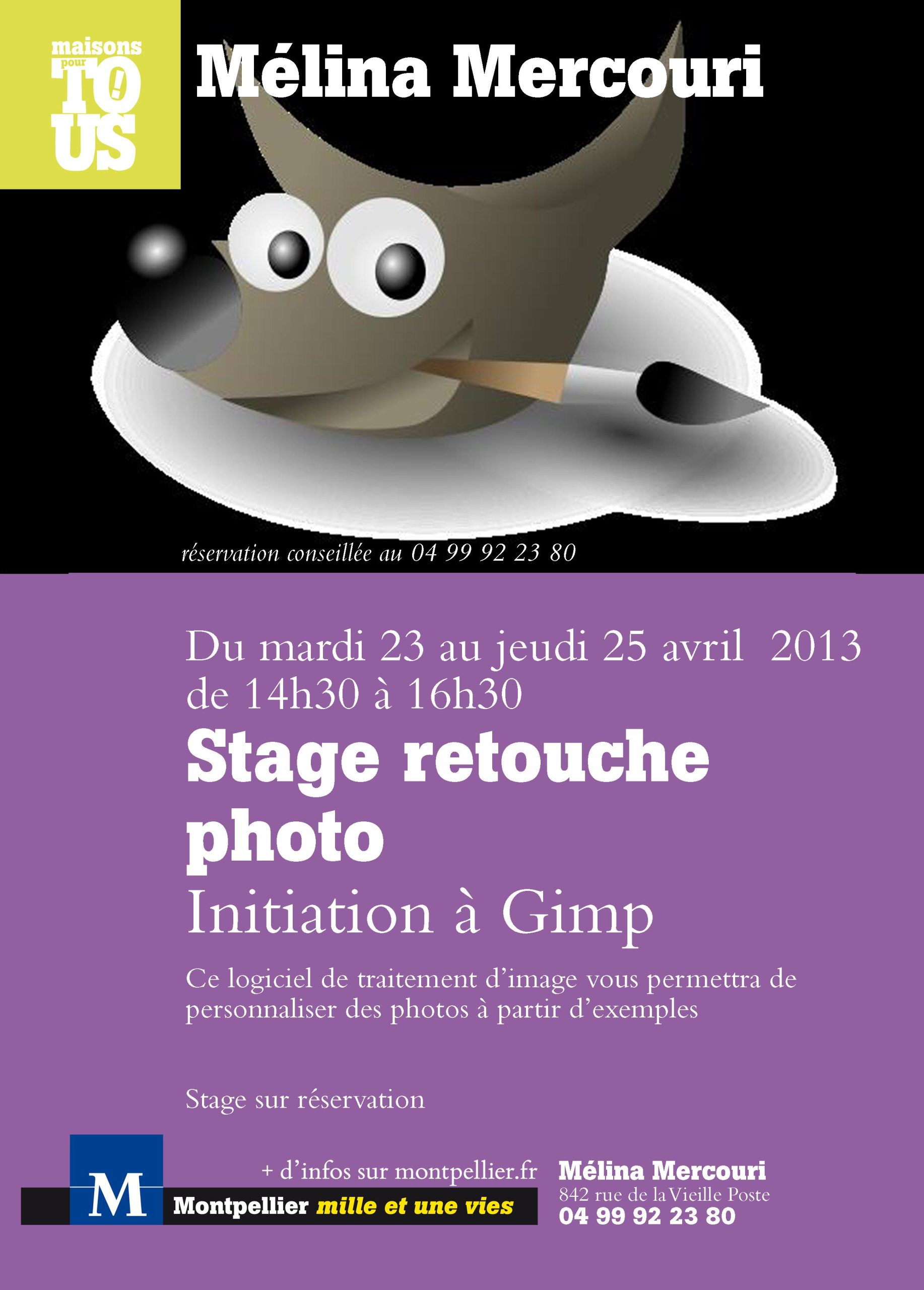 Stage retouche photo Gimp – Avril 2013