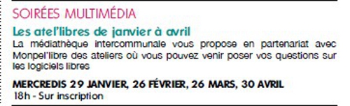 Mag du Pays de Lunel : Des ateliers pour apprendre les logiciels libres