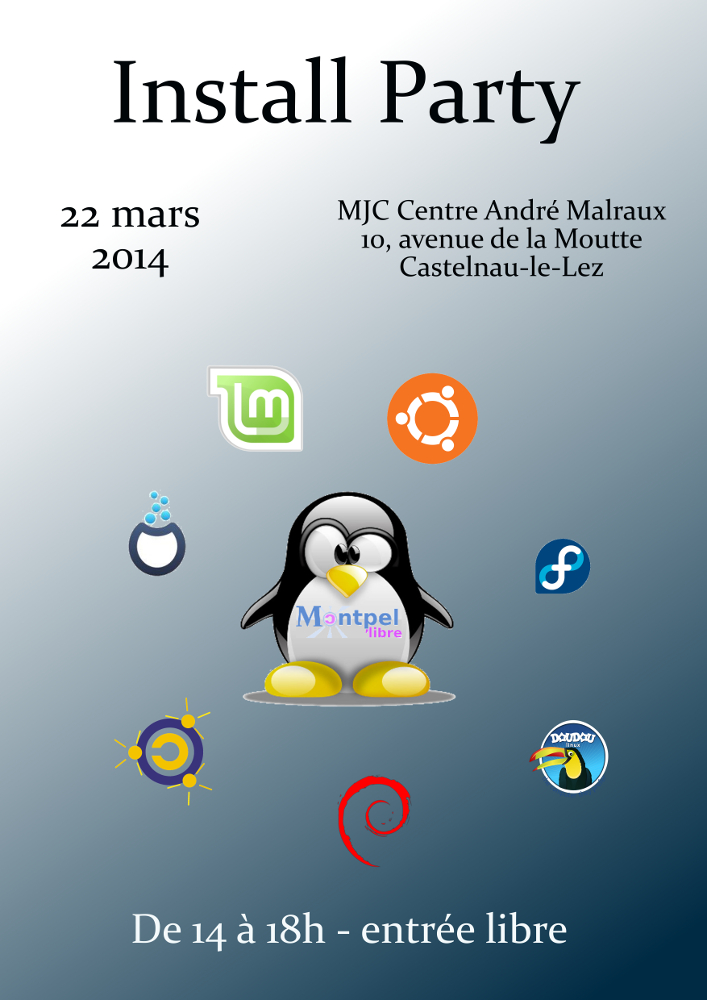 Install-Party et Logiciels Libres à Castelnau-le-Lez – Mars 2014