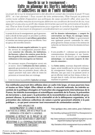 Rassemblement contre le projet de loi liberticide
