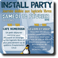 Café Numérique et Install-Party GNU/Linux & Logiciels Libres à la Mjc de Castelnau-le-Lez 2018